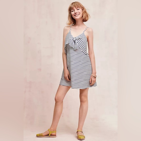 Anthropologie Maeve Ahoy Swing dress nautical sailor stripes halter dress - XS - Picture 12 of 13